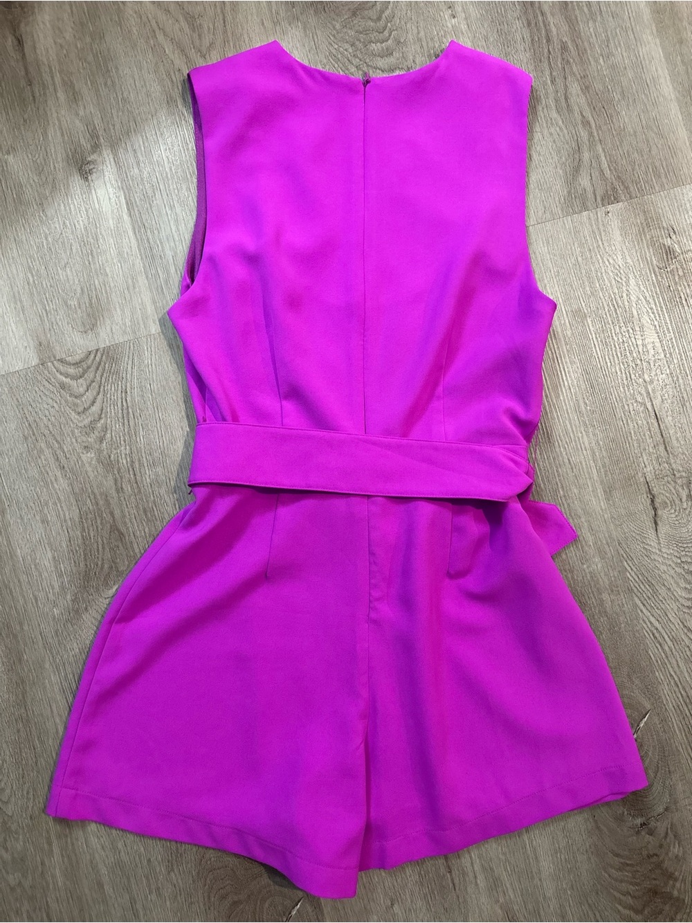 Magenta Strapless Belted Mini Dress - Picture 3 of 3